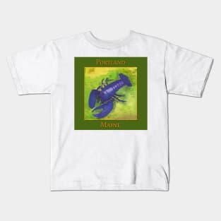 Portland Maine, Rare Blue Lobster Kids T-Shirt